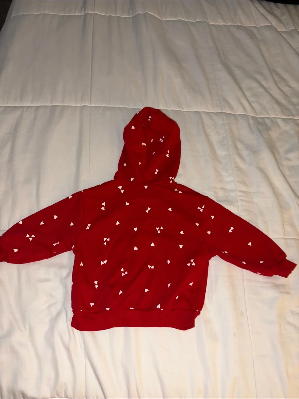 Old Navy Pink Fuzzy Hooded Jacket & Red Heart Hooded Sweatshirt Size 2T
